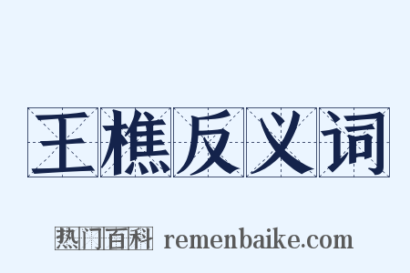 王樵反义词是什么意思的图片